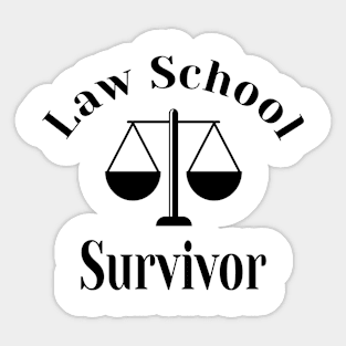 Law School Survivor Student Lawyer University Exam Sticker